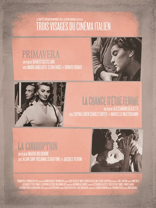 Trois visages du cinéma italien : Affiche