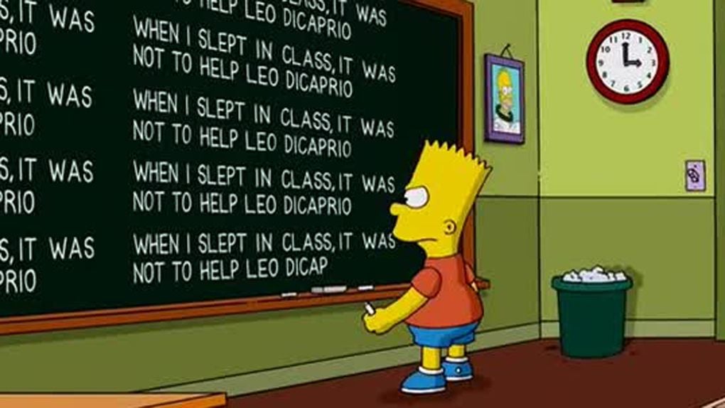Les Simpson Les Meilleures Phrases De Bart Au Tableau Quand Je Me 