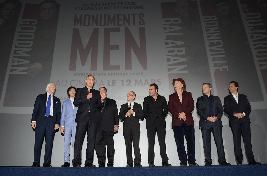 Monuments Men : Photo promotionnelle George Clooney, Matt Damon, Bob Balaban, Bill Murray, John Goodman, Jean Dujardin