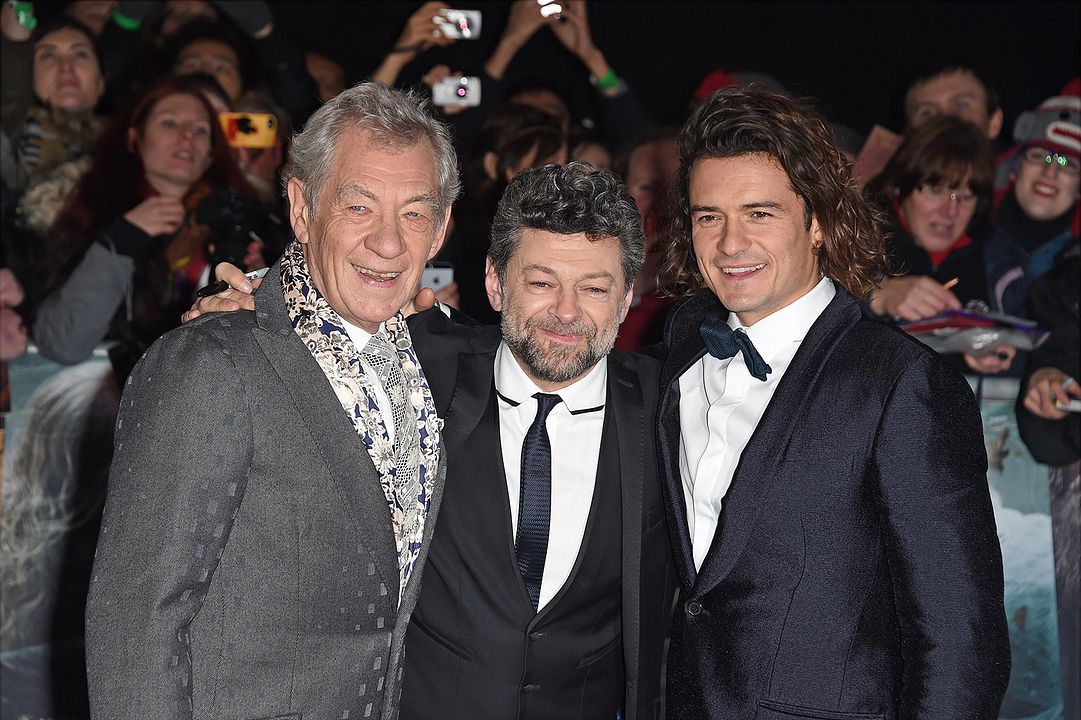 Le Hobbit : la Bataille des Cinq Armées : Photo promotionnelle Andy Serkis, Ian McKellen, Orlando Bloom