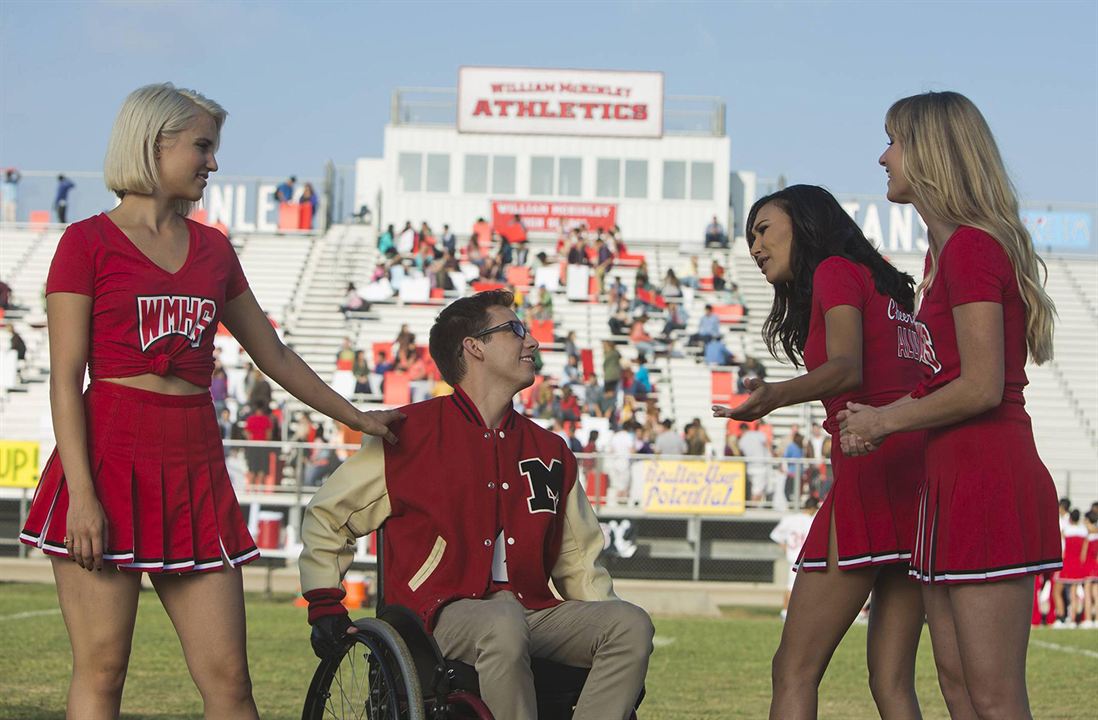Glee : Photo Dianna Agron, Kevin McHale, Heather Morris, Naya Rivera
