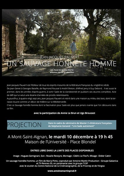 Un sauvage honnête homme : Affiche