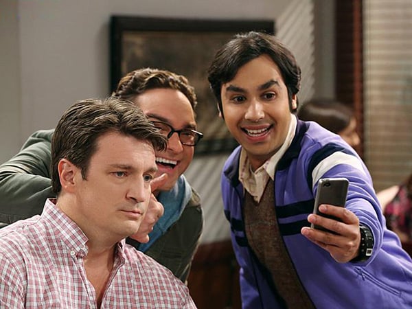 The Big Bang Theory : Photo Johnny Galecki, Kunal Nayyar, Nathan Fillion