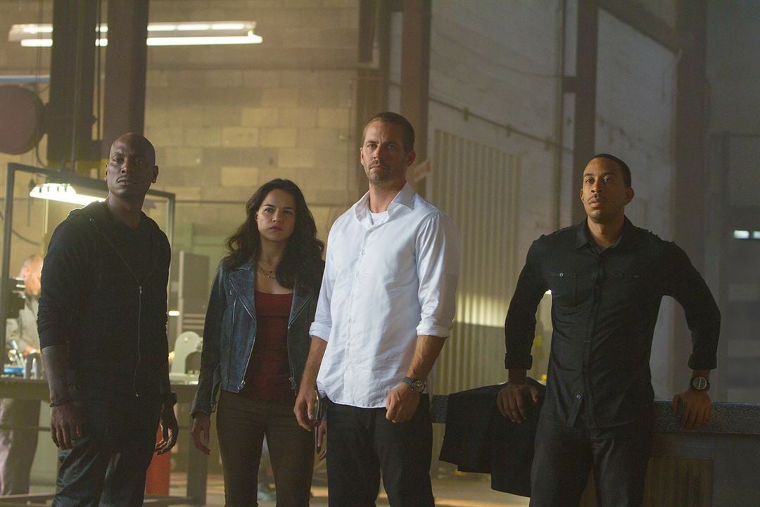 Fast & Furious 7 : Photo Paul Walker, Tyrese Gibson, Michelle Rodriguez, Ludacris