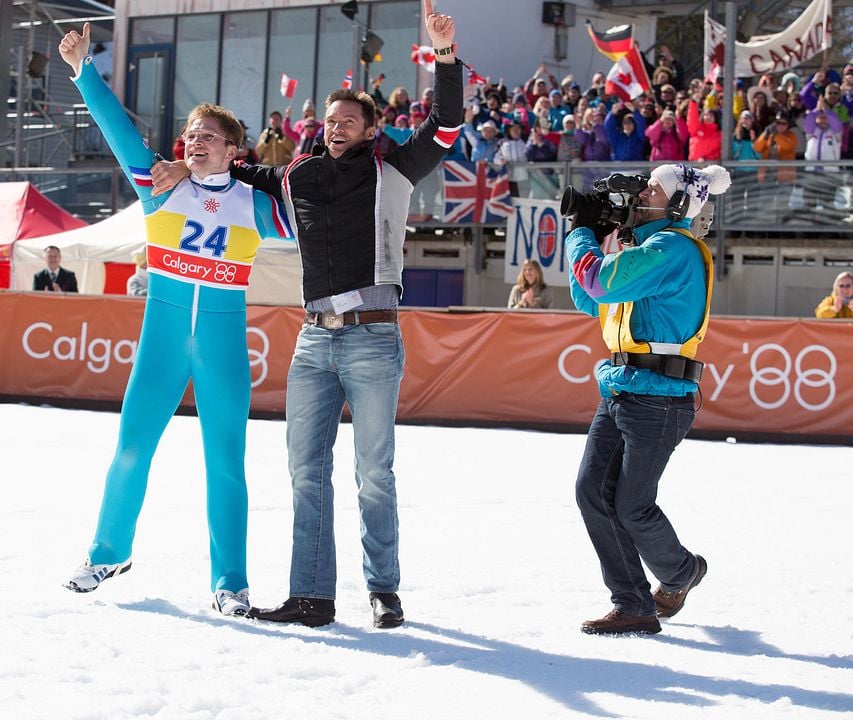 Eddie The Eagle : Photo Hugh Jackman, Taron Egerton