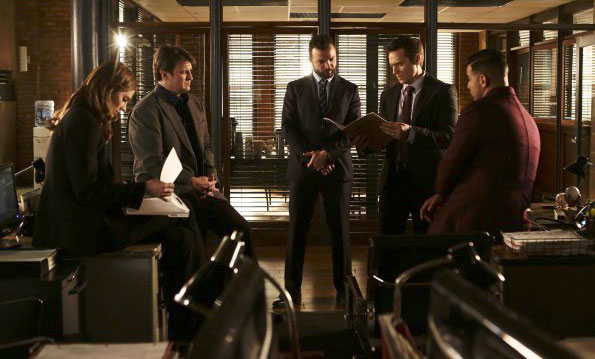 Castle : Photo Seamus Dever, Stana Katic, Nick Tarabay, Nathan Fillion, Jon Huertas