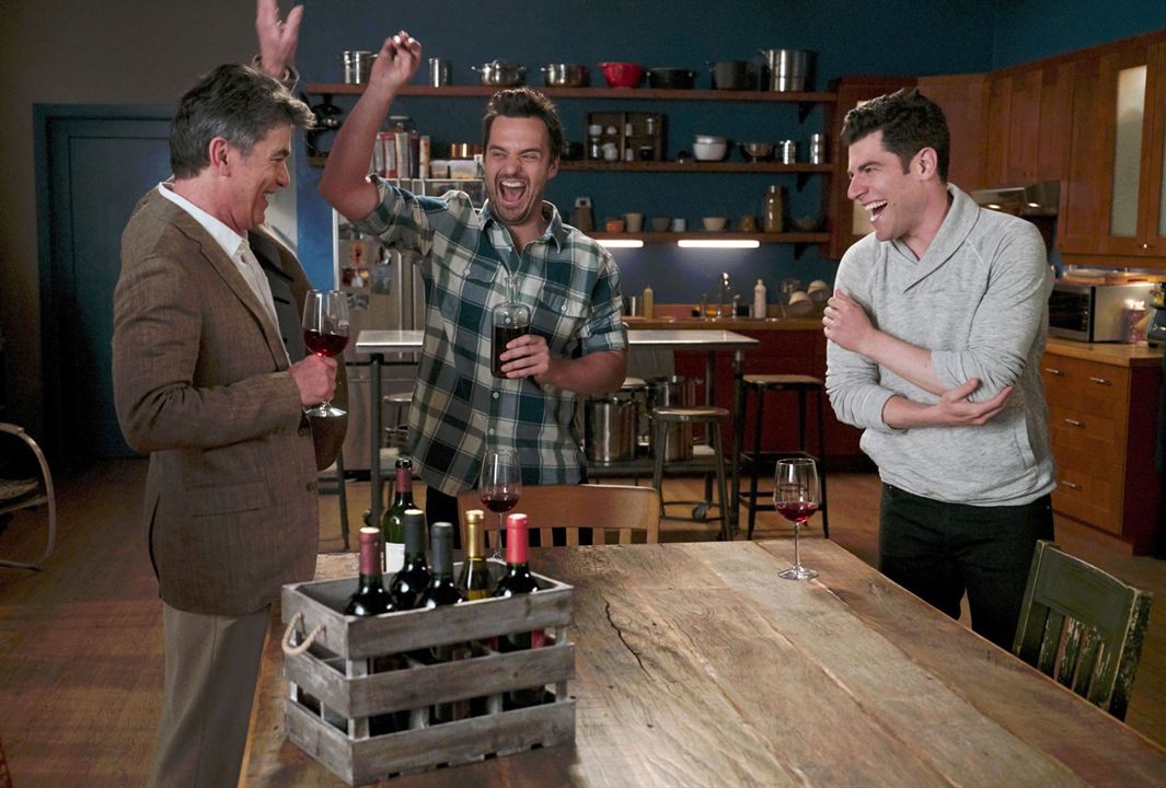 New Girl : Photo Max Greenfield, Jake Johnson, Peter Gallagher