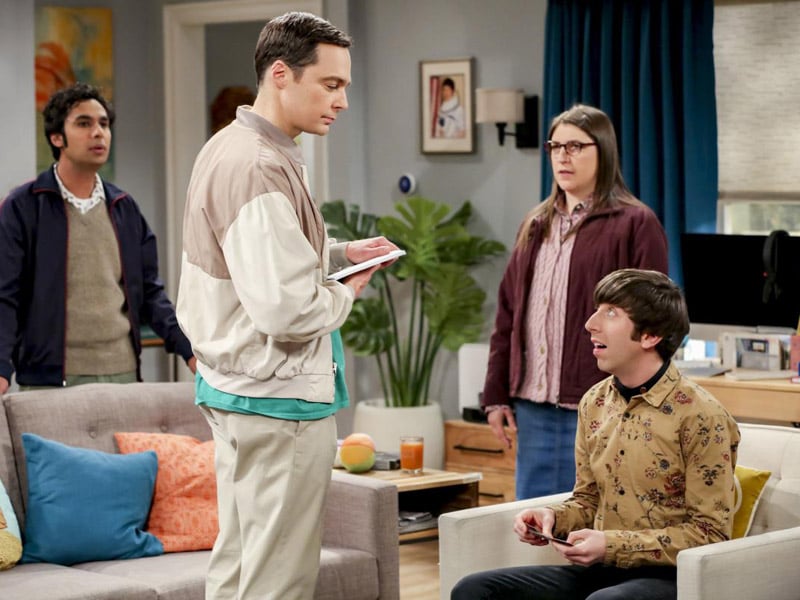 The Big Bang Theory : Photo Kunal Nayyar, Mayim Bialik, Jim Parsons, Simon Helberg