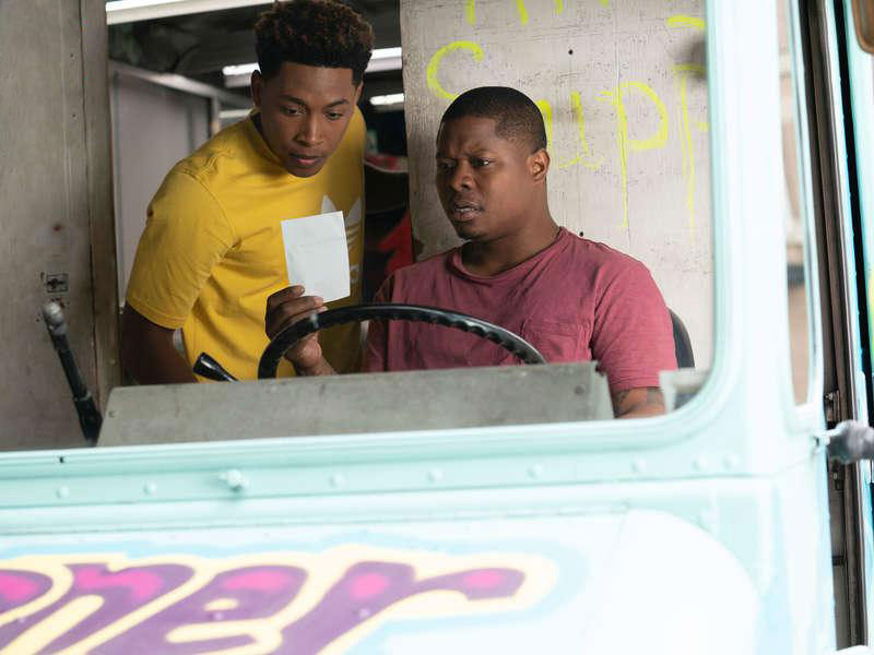 The Chi : Photo Jacob Latimore, Jason Mitchell