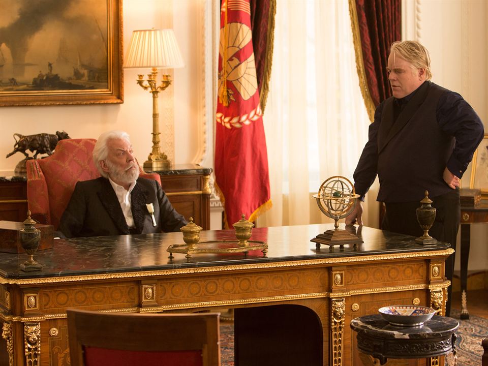 Hunger Games - L'embrasement : Photo Donald Sutherland, Philip Seymour Hoffman