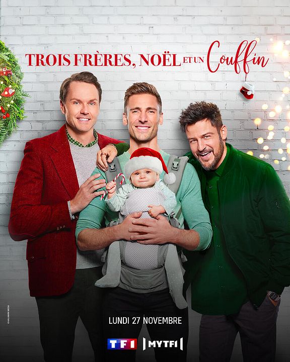 Trois frères, Noël et un couffin : Affiche