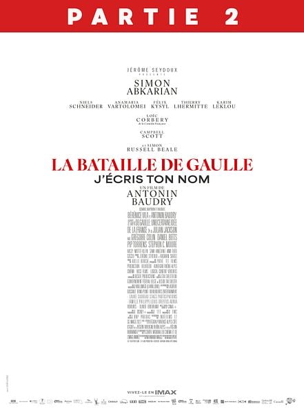Affiche du film La Bataille De Gaulle - Partie 2 : J'écris ton nom