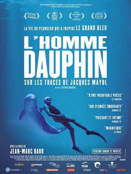 Affiche du film L'Homme dauphin, sur les traces de Jacques Mayol