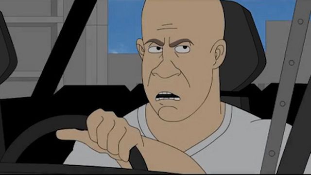 Un aperçu en dessin animé de ce que vous risquez si vous tentez de reproduire les cascades de F&amp;F7 chez vous...